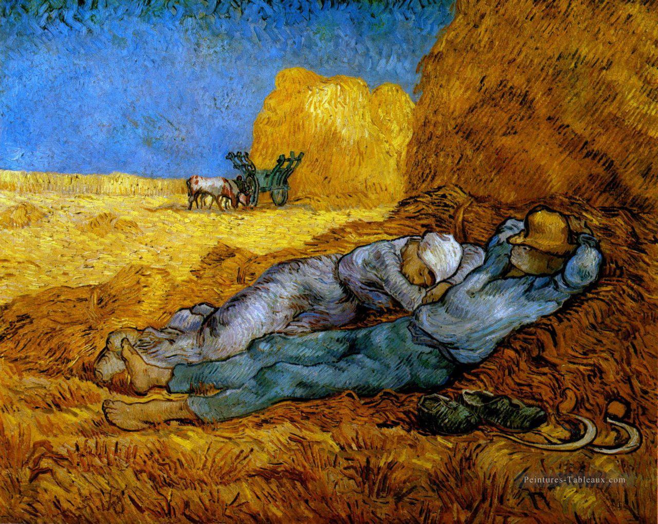 Reste du travail après Millet Vincent van Gogh Peintures à l'huile